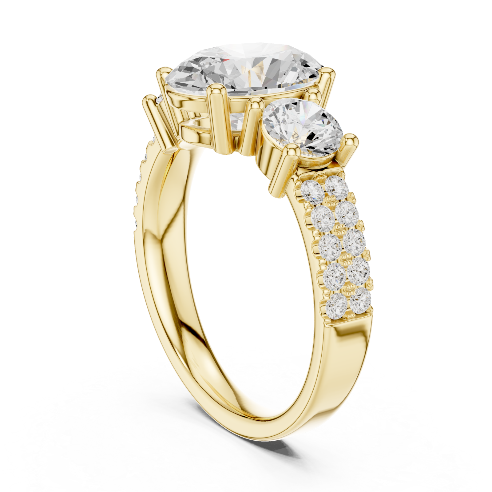  Gold Grand Aurora Oval Silhouette Ring Left View