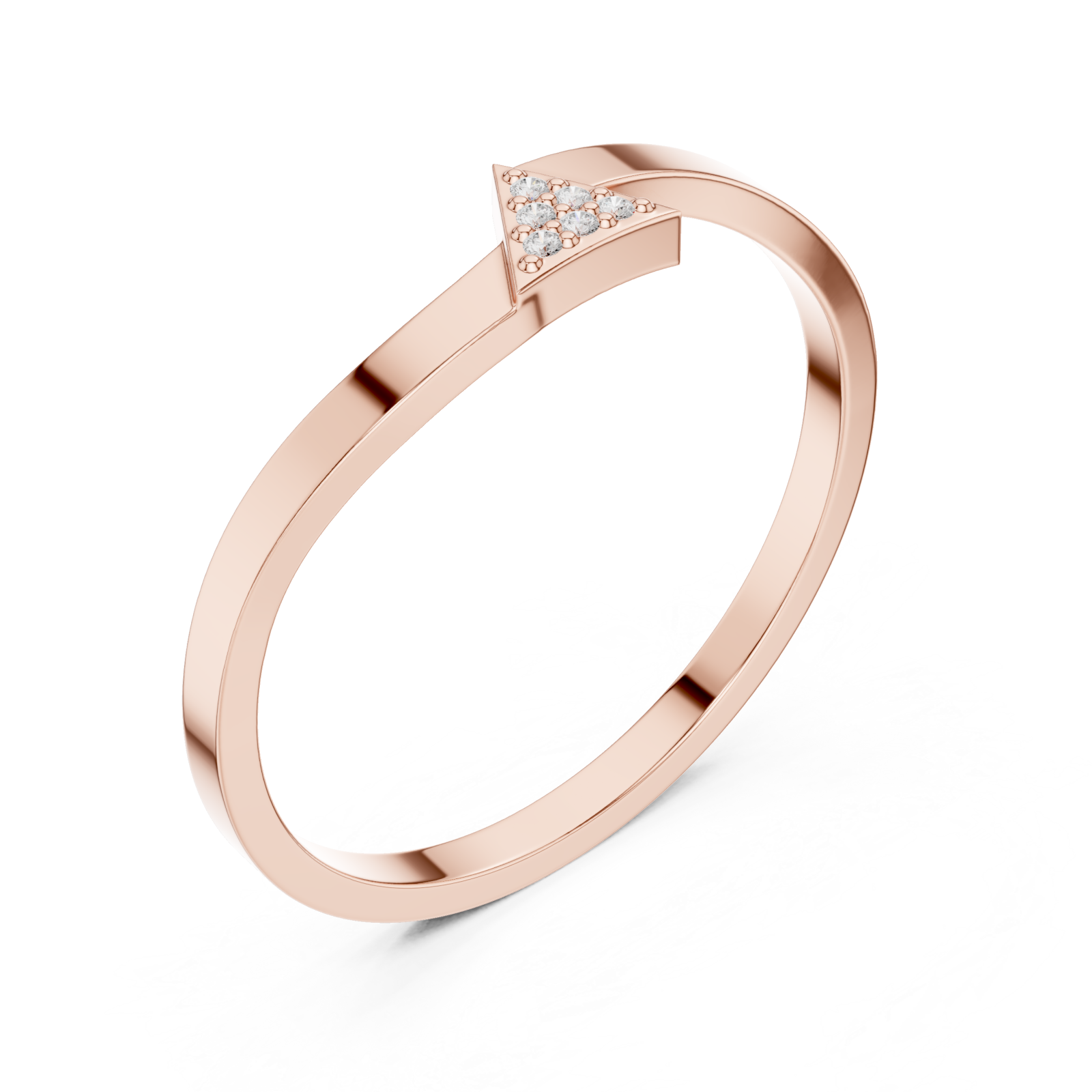  Rose Gold Enchanted Point Pathway Ring Right View