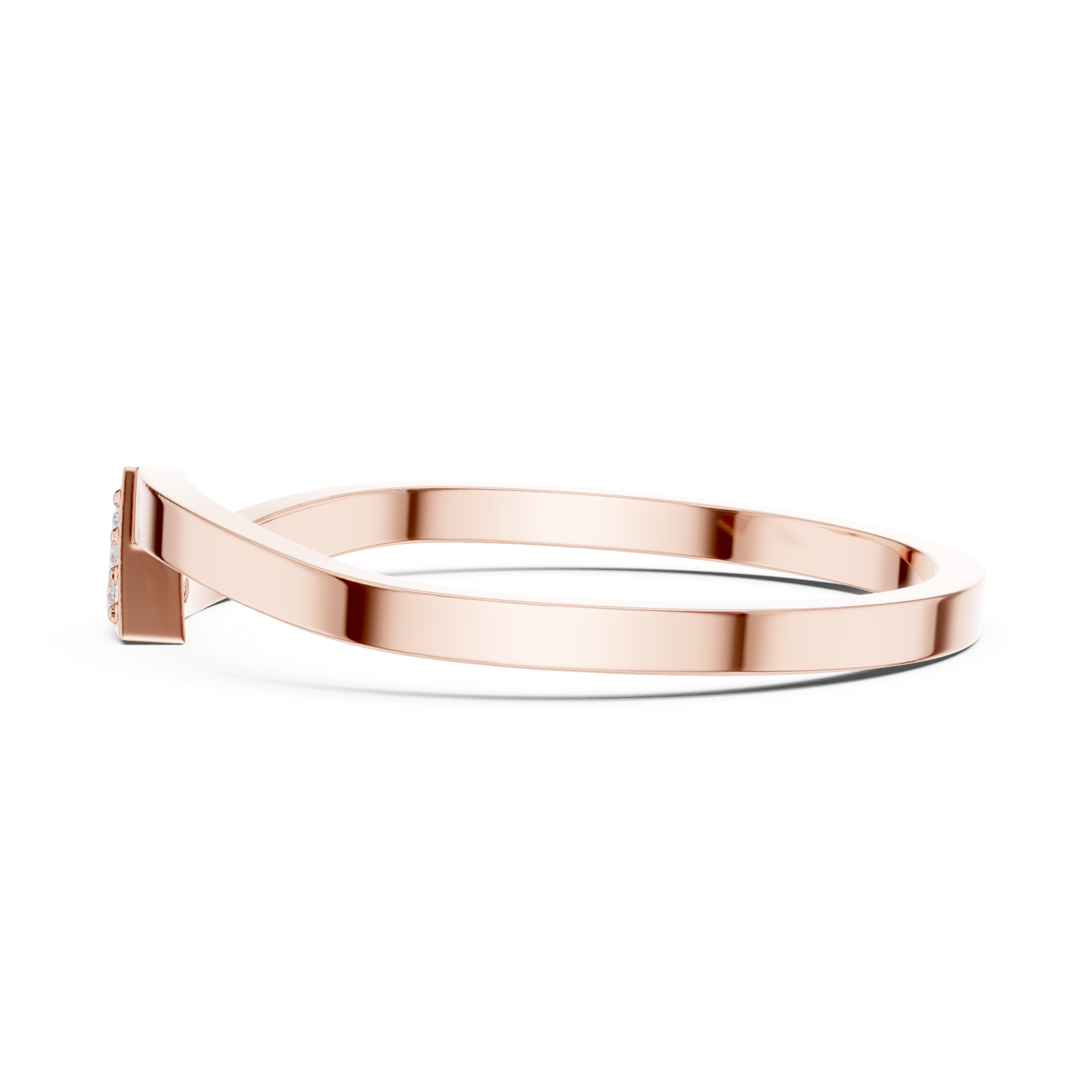  Rose Gold Enchanted Point Pathway Ring Side View