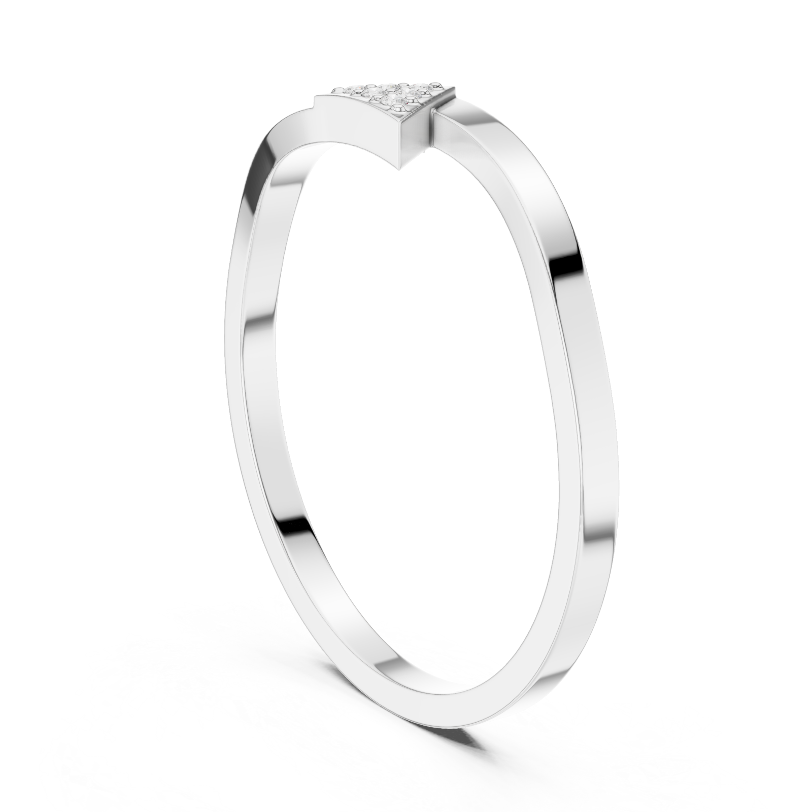  White Gold Enchanted Point Pathway Ring Left View