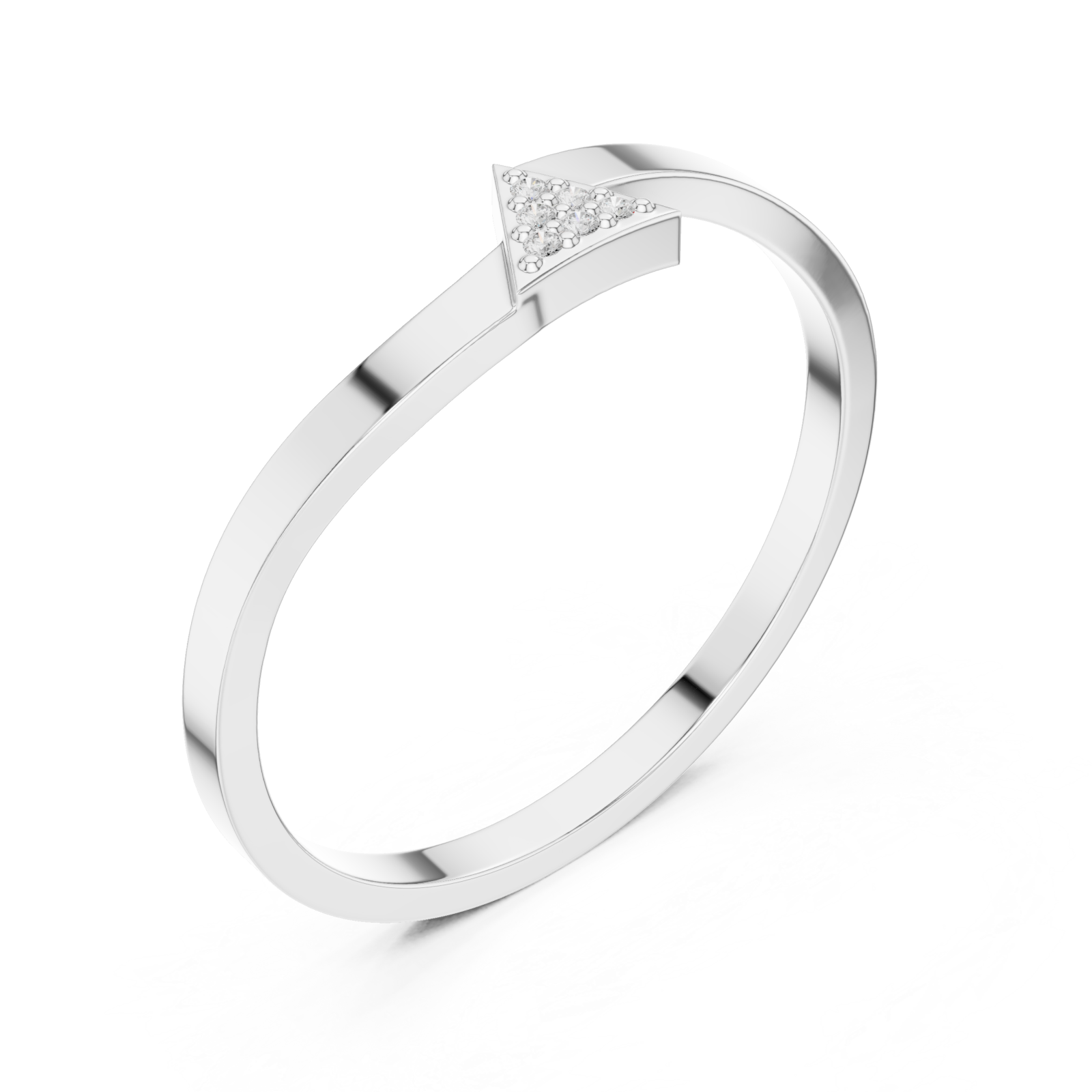 White Gold Enchanted Point Pathway Ring Right View