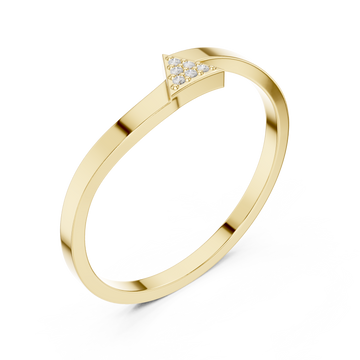 Gold Enchanted Point Pathway Ring Right View