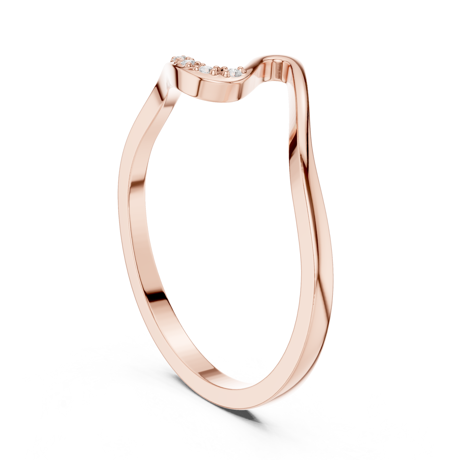  Rose Gold Luminous Unity Whisper Ring Left View