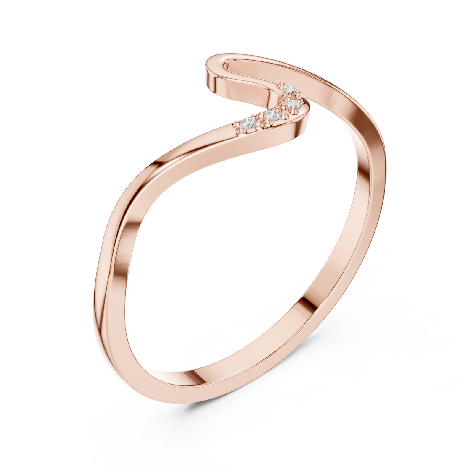  Rose Gold Luminous Unity Whisper Ring Right View