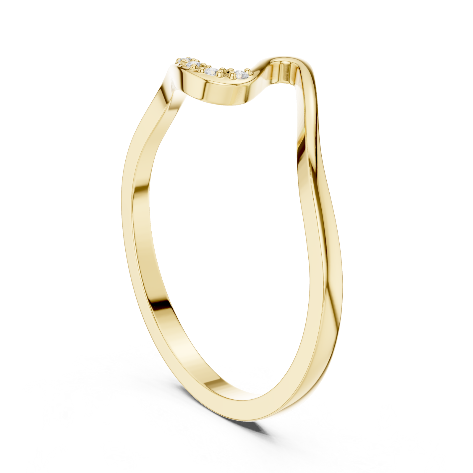  Gold Luminous Unity Whisper Ring Left View