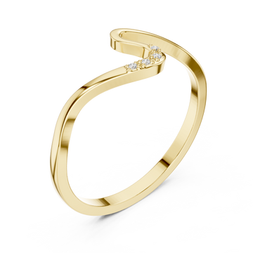 Gold Luminous Unity Whisper Ring Right View