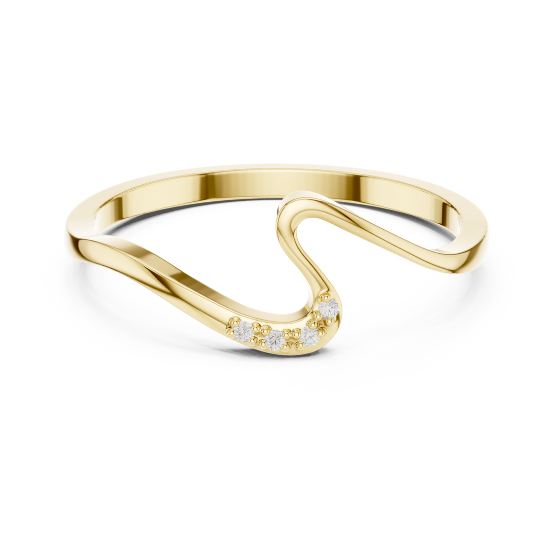 Gold Luminous Unity Whisper Ring Right View