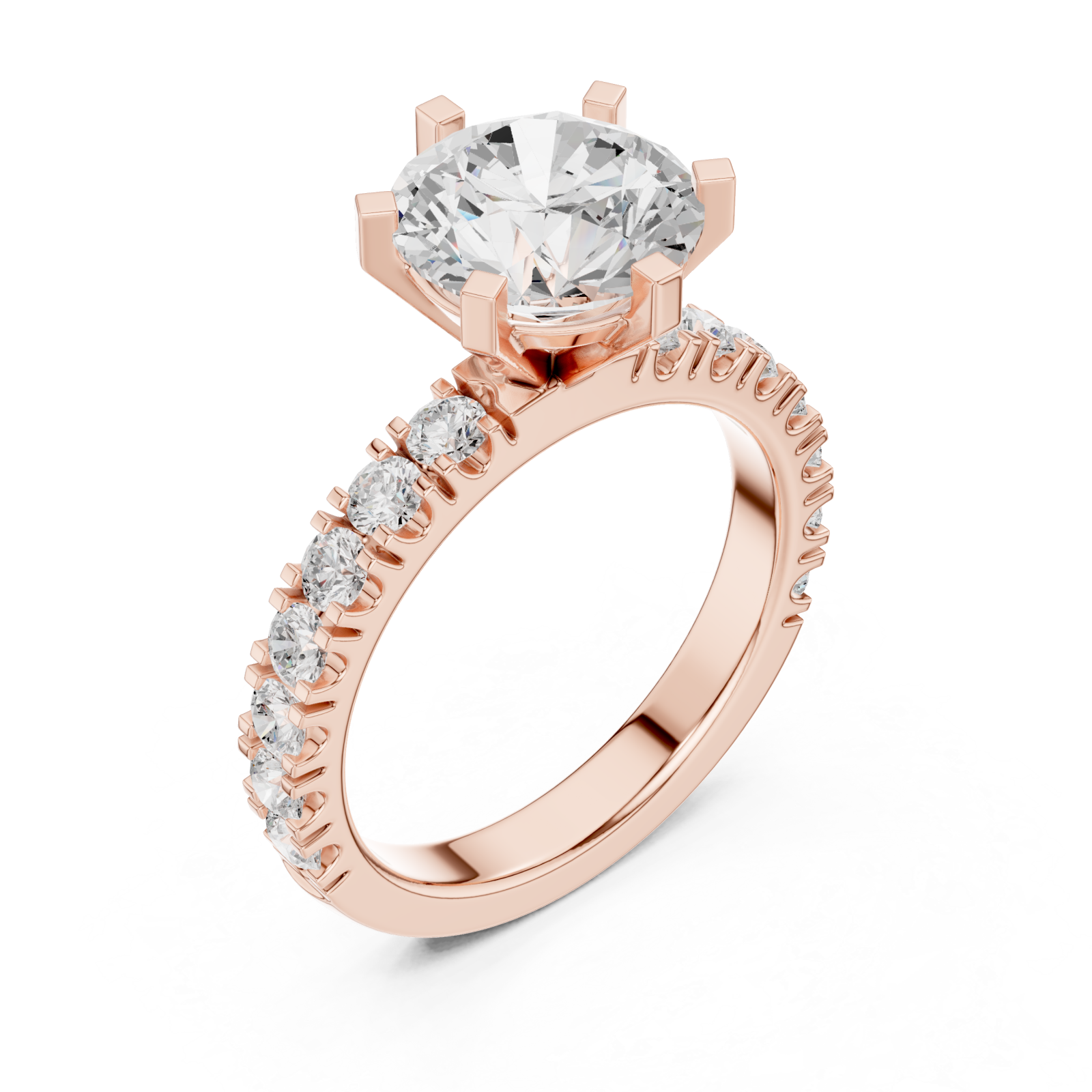  Rose Gold Midnight Serenade Classic Band Ring Right View