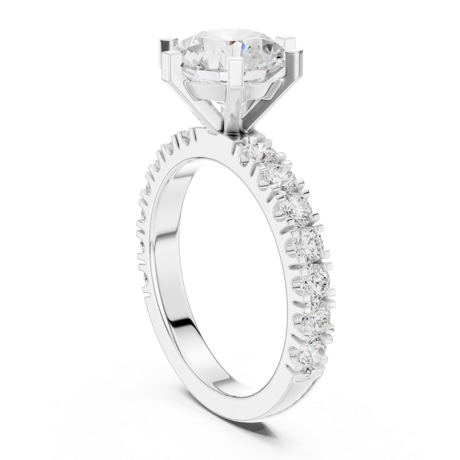  White Gold Midnight Serenade Classic Band Ring Left View