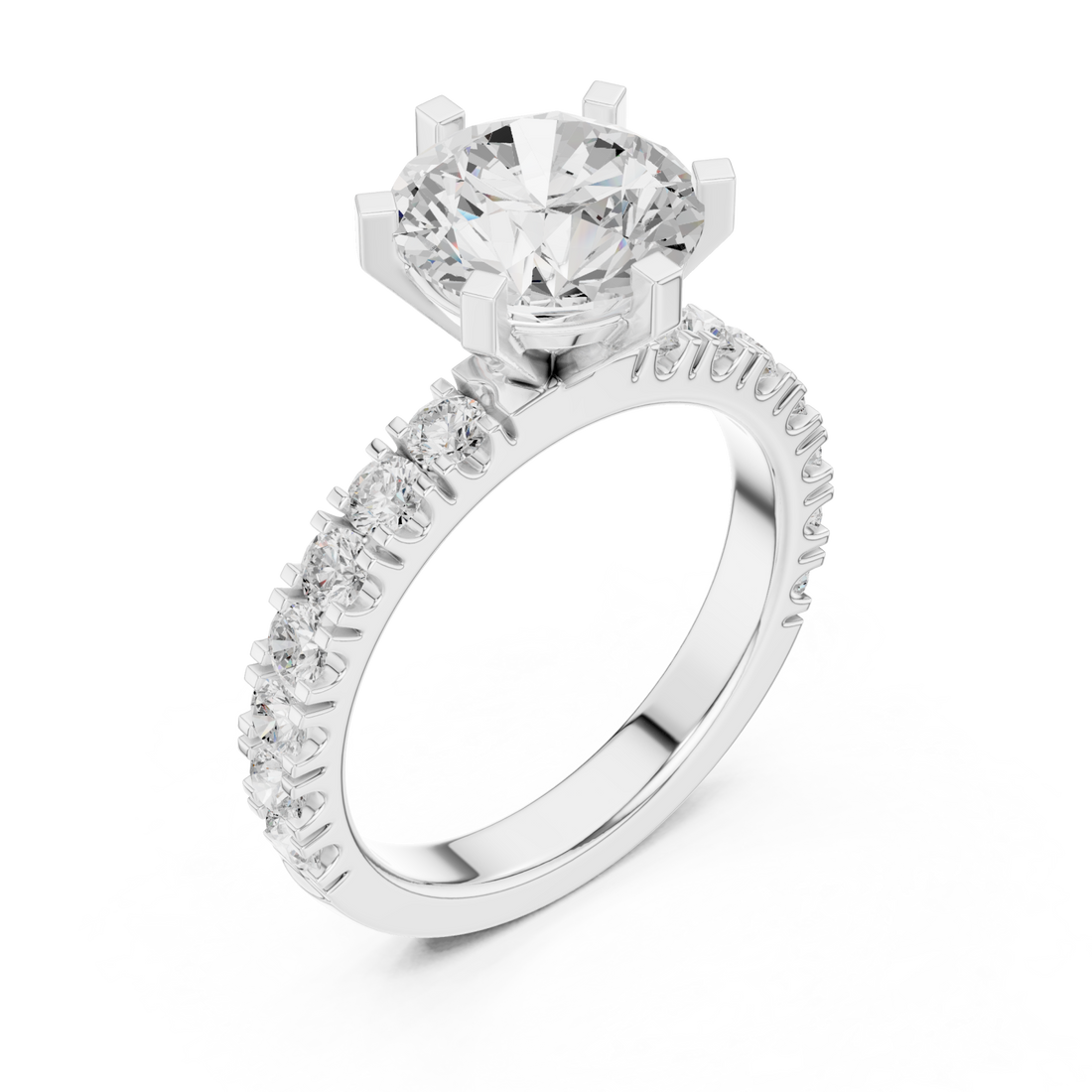  White Gold Midnight Serenade Classic Band Ring Right View
