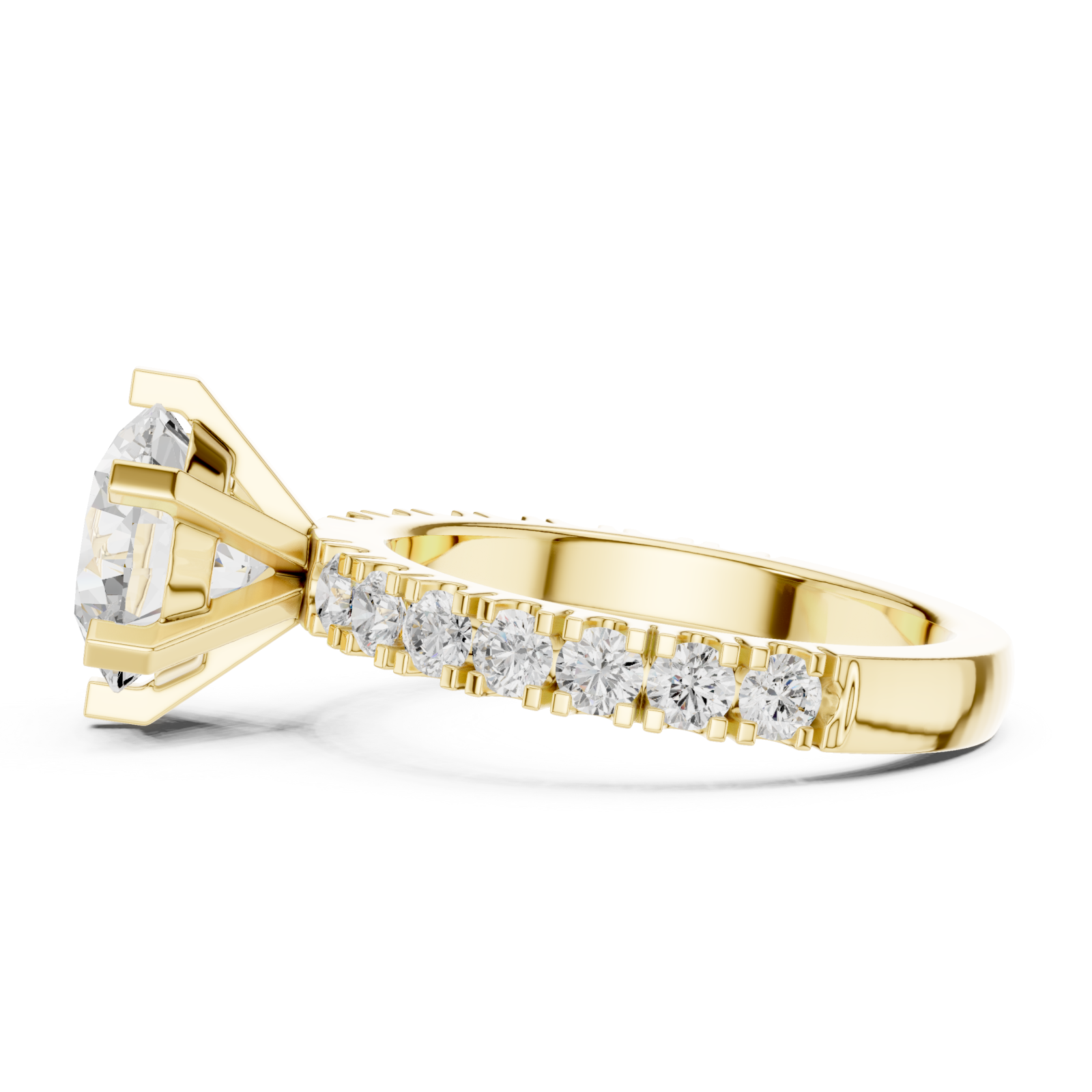  Gold Midnight Serenade Classic Band Ring Side View