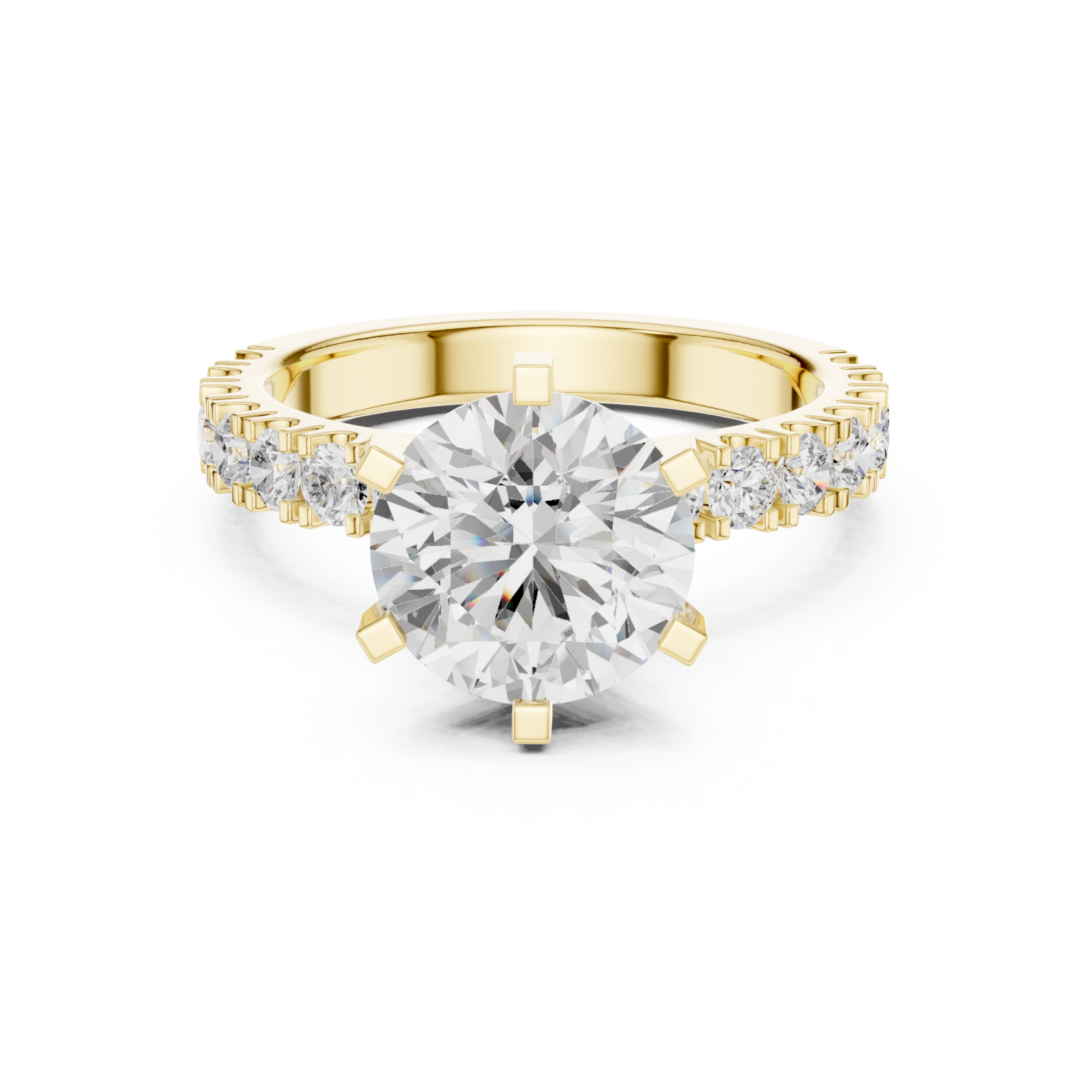  Gold Midnight Serenade Classic Band Ring Front View