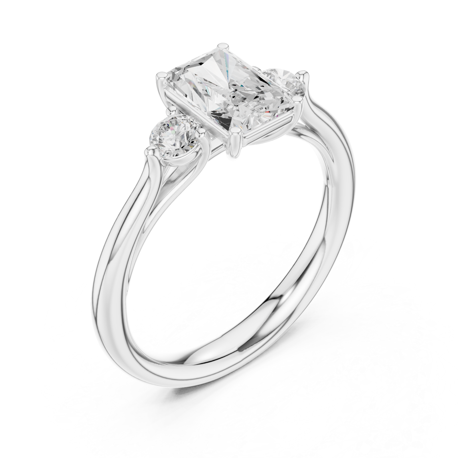  White Gold Twin Aura Radiance Ring Right View