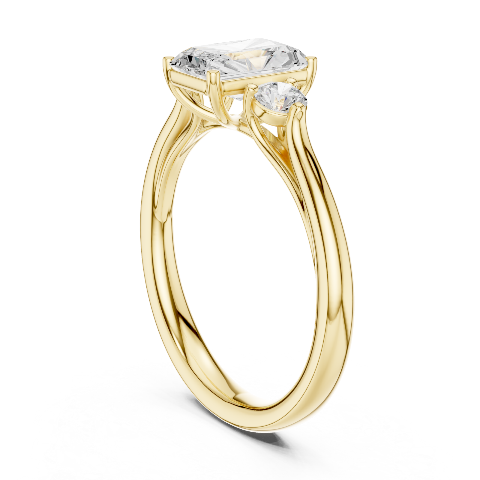  Gold Twin Aura Radiance Ring Left View