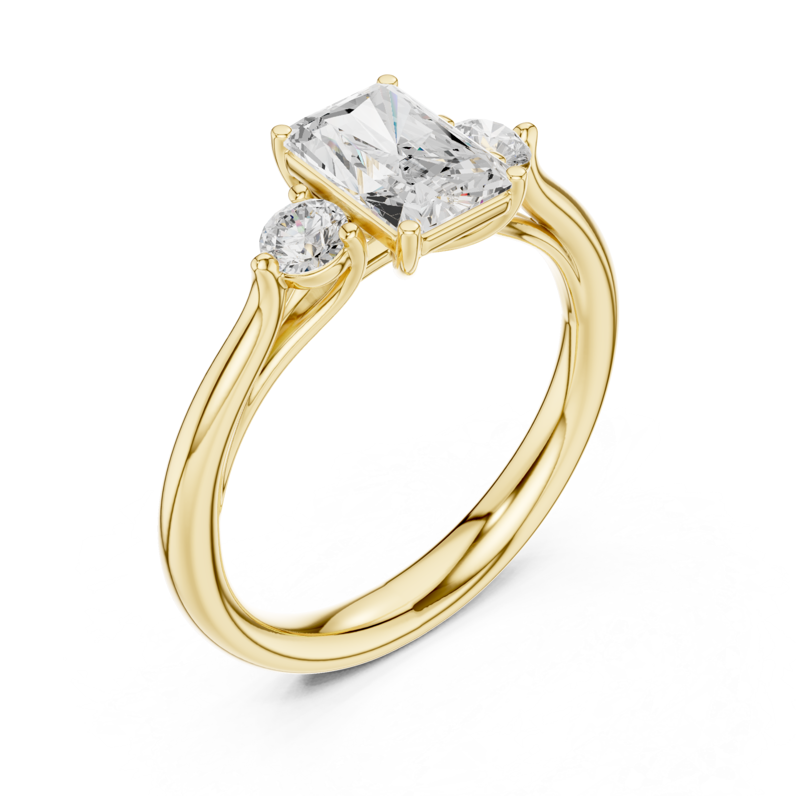 Gold Twin Aura Radiance Ring Right View