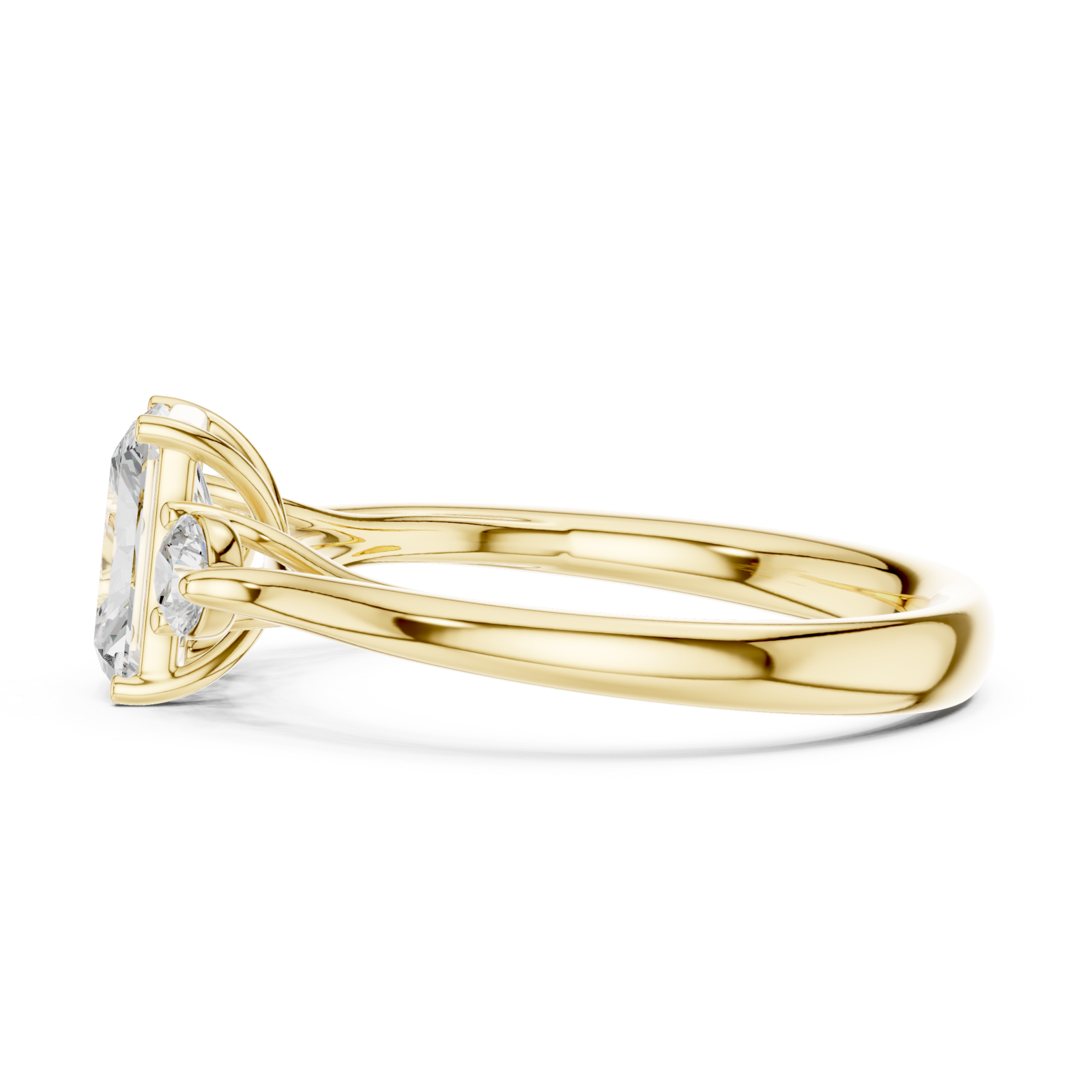  Gold Twin Aura Radiance Ring Side View