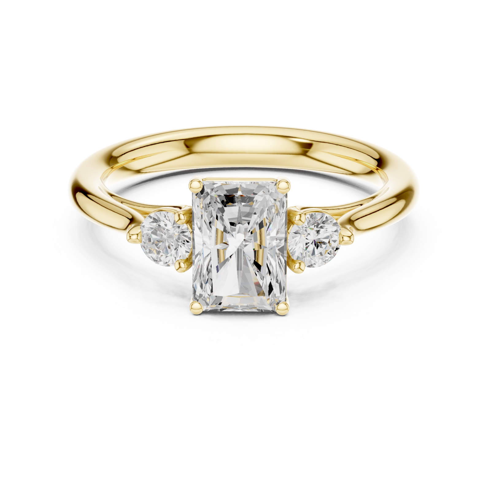  Gold Twin Aura Radiance Ring Front View