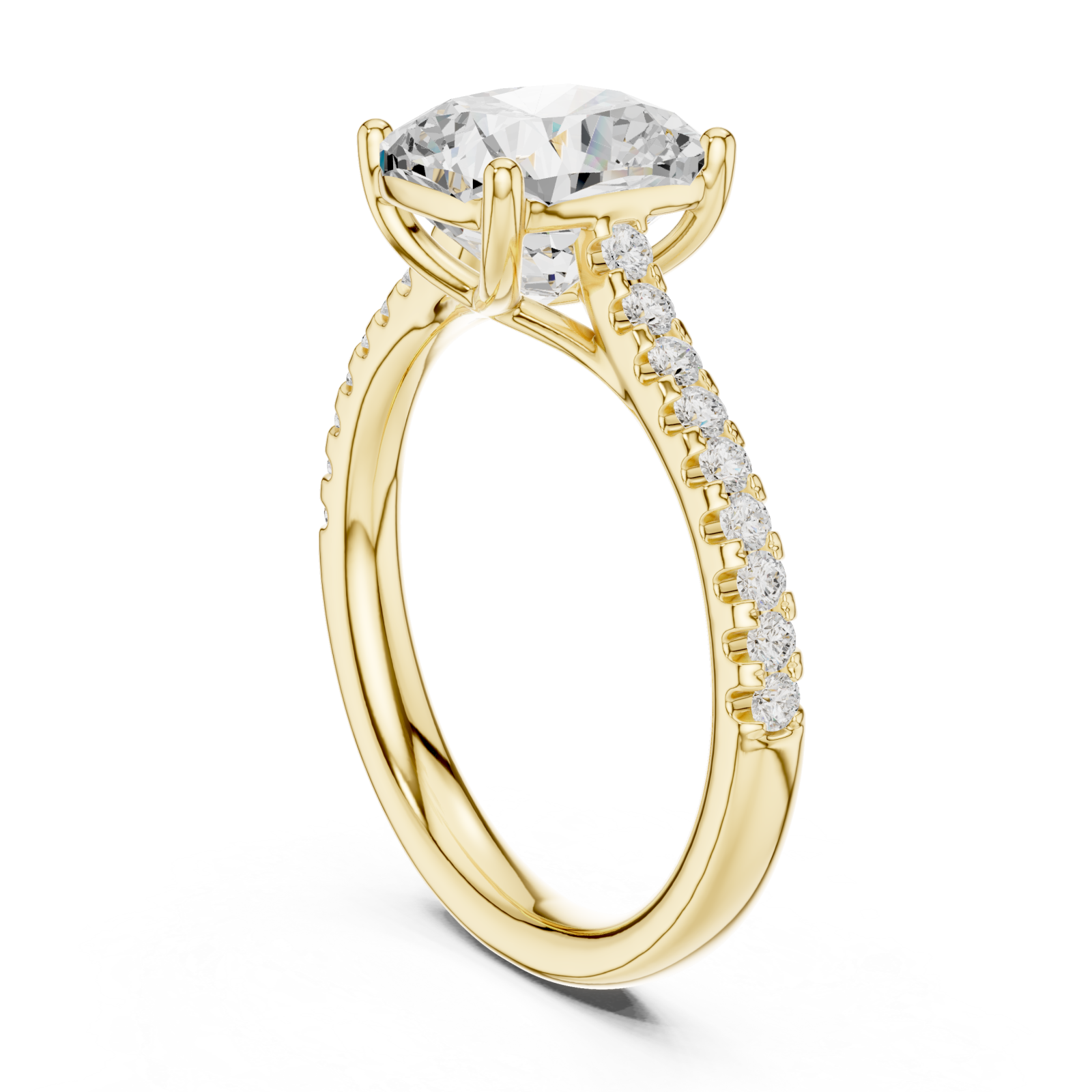  Gold Promise Halo Band Ring Left View