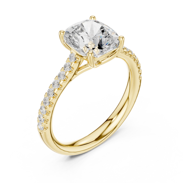 Gold Promise Halo Band Ring Right View