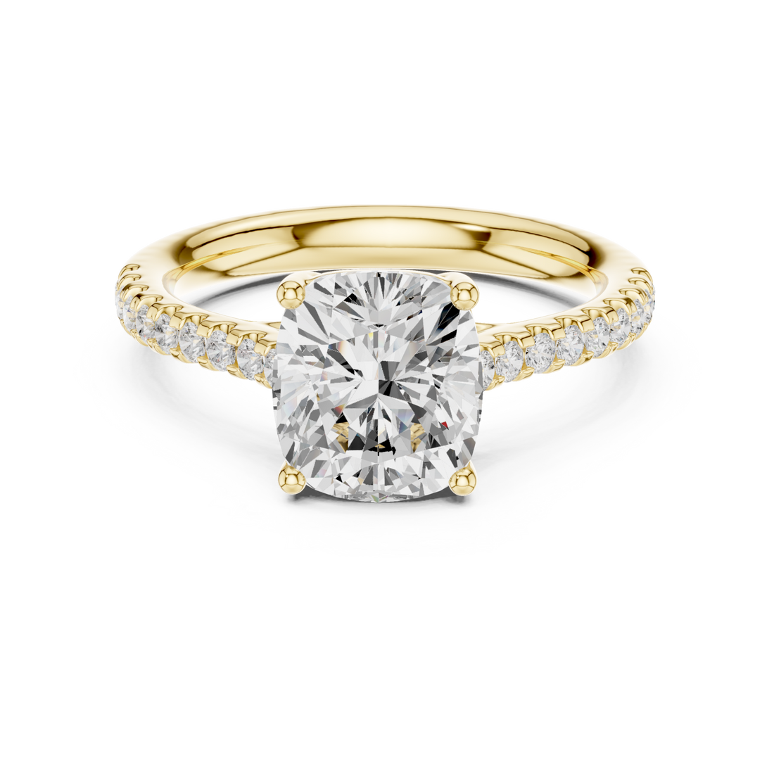 Gold Promise Halo Band Ring Right View