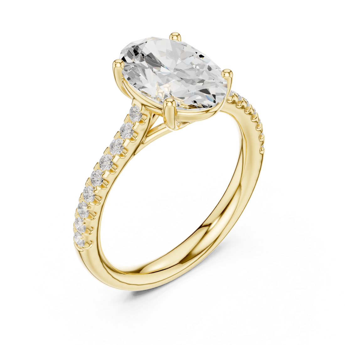 Gold Regal Oval Centerpiece Classic Ring Right View