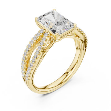 Gold Celestial Glow Split Band Ring Right View