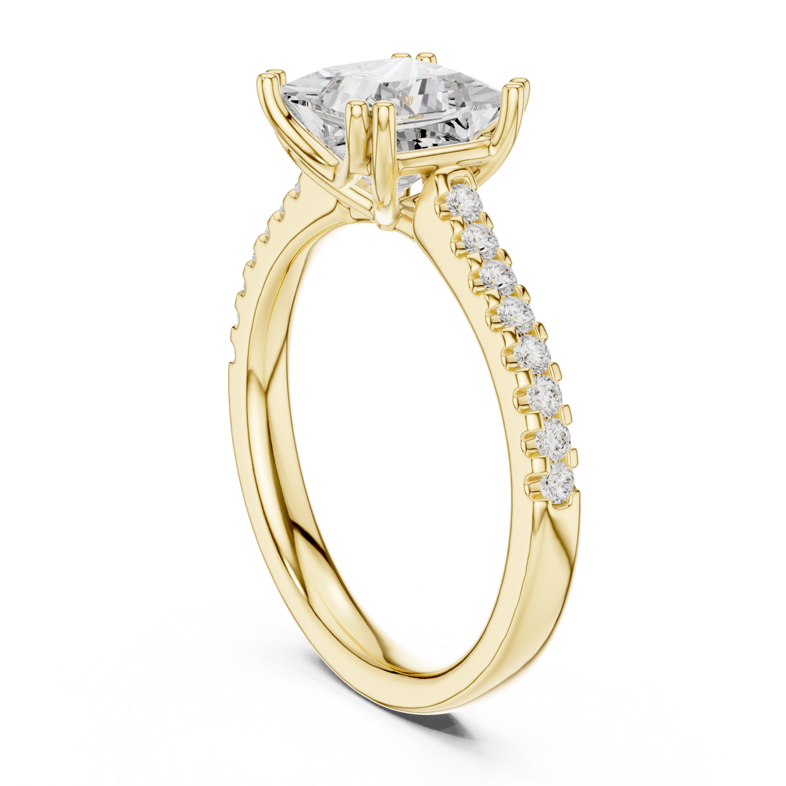  Gold Celestial Grace Halo Band Ring Left View