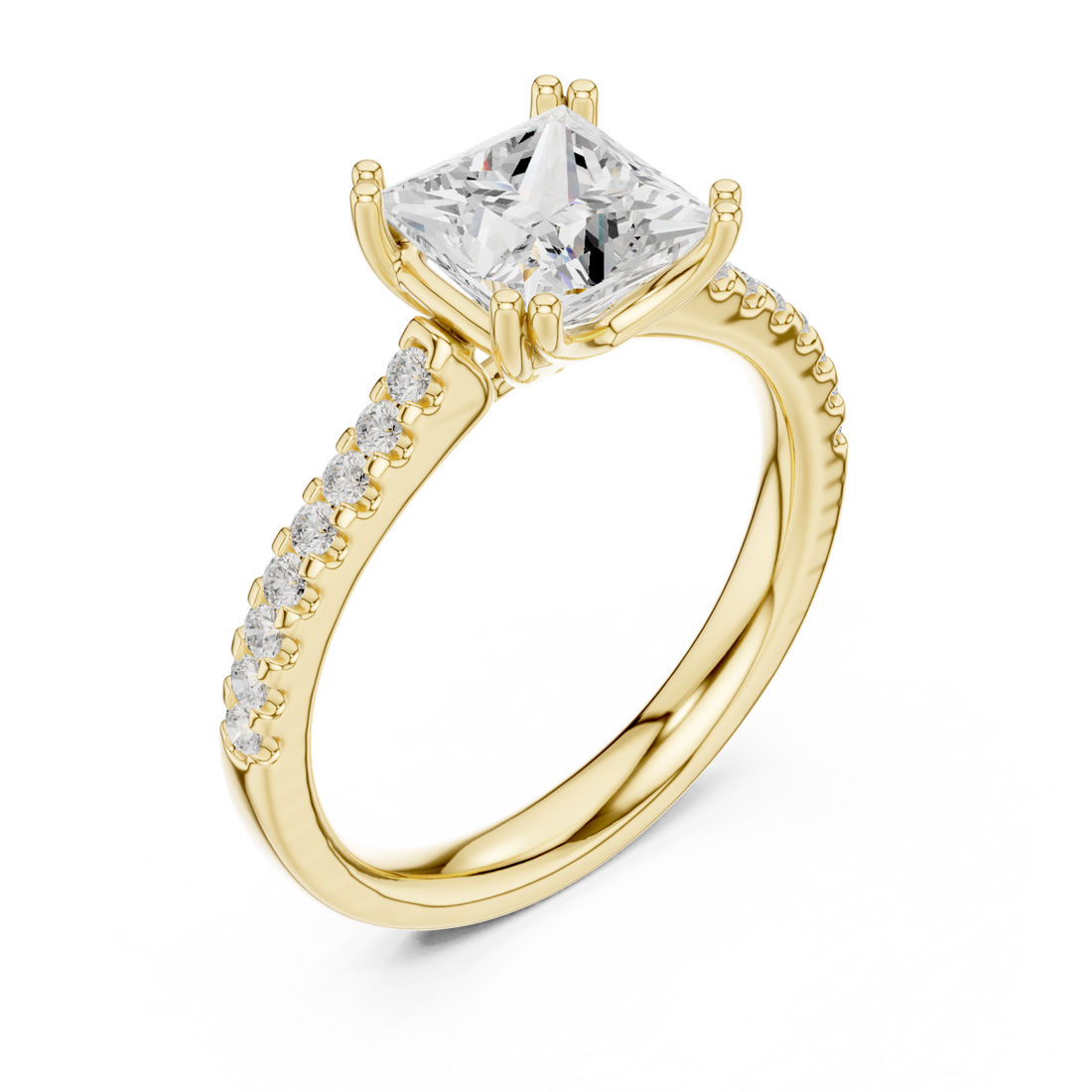 Gold Celestial Grace Halo Band Ring Right View