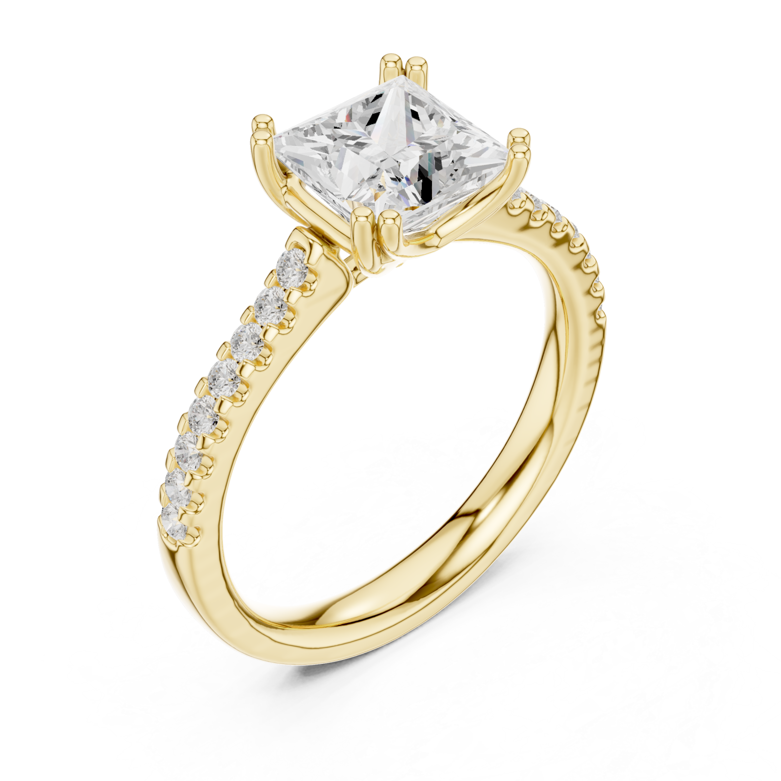 Gold Celestial Grace Halo Band Ring Right View