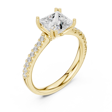 Gold Celestial Grace Halo Band Ring Right View