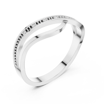  White Gold Radiant Harmony Interlace Statement Band Right View