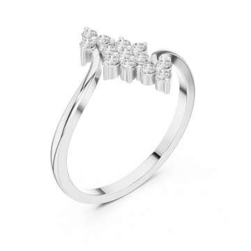  White Gold Serene Crest Silhouette Bypass Band Right View