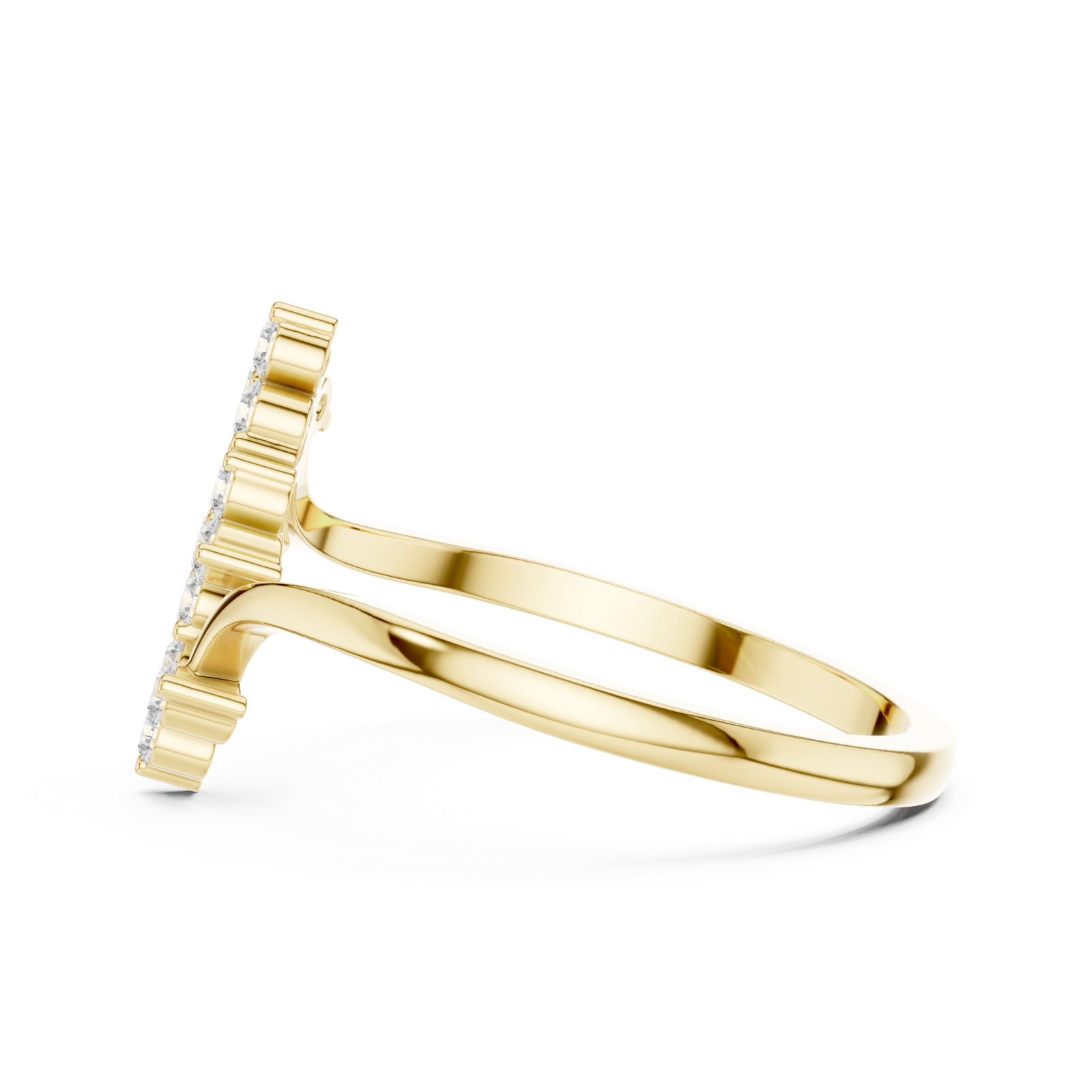  Gold Serene Crest Silhouette Bypass Band Side View