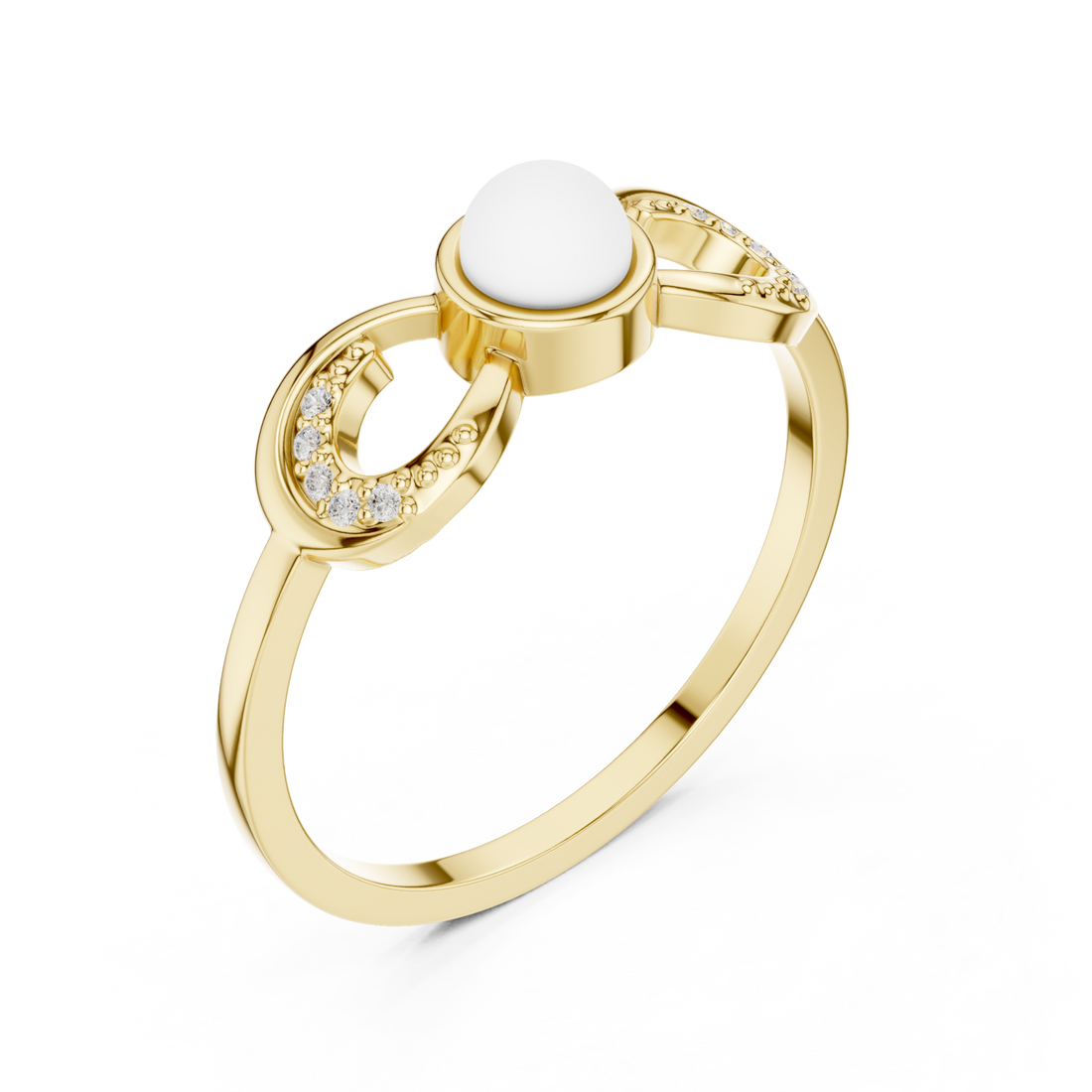 Gold Enchanted Embrace Statement Ring Right View