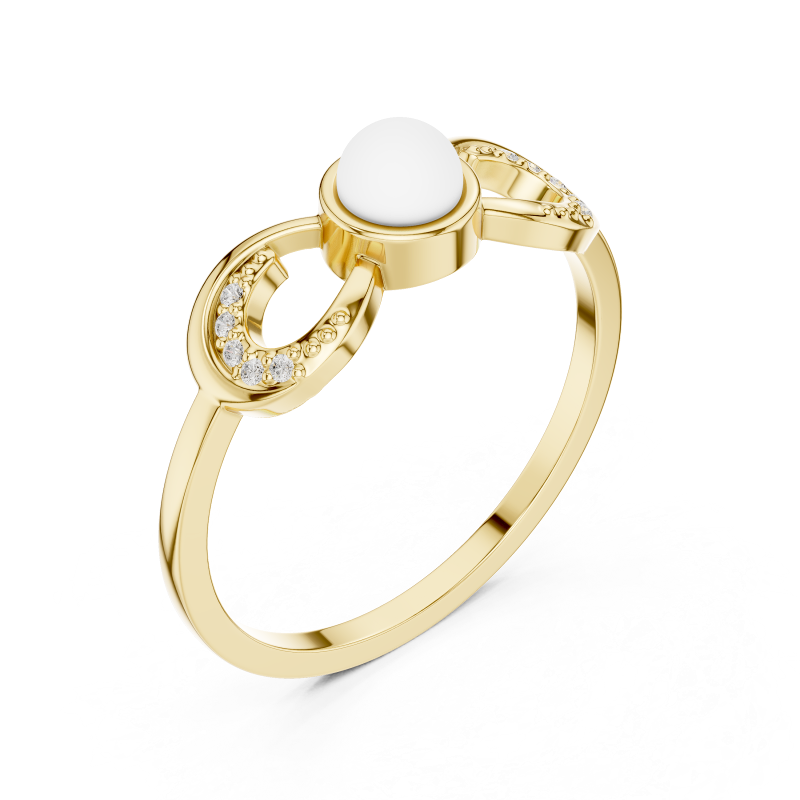Gold Enchanted Embrace Statement Ring Right View