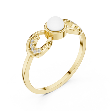 Gold Enchanted Embrace Statement Ring Right View