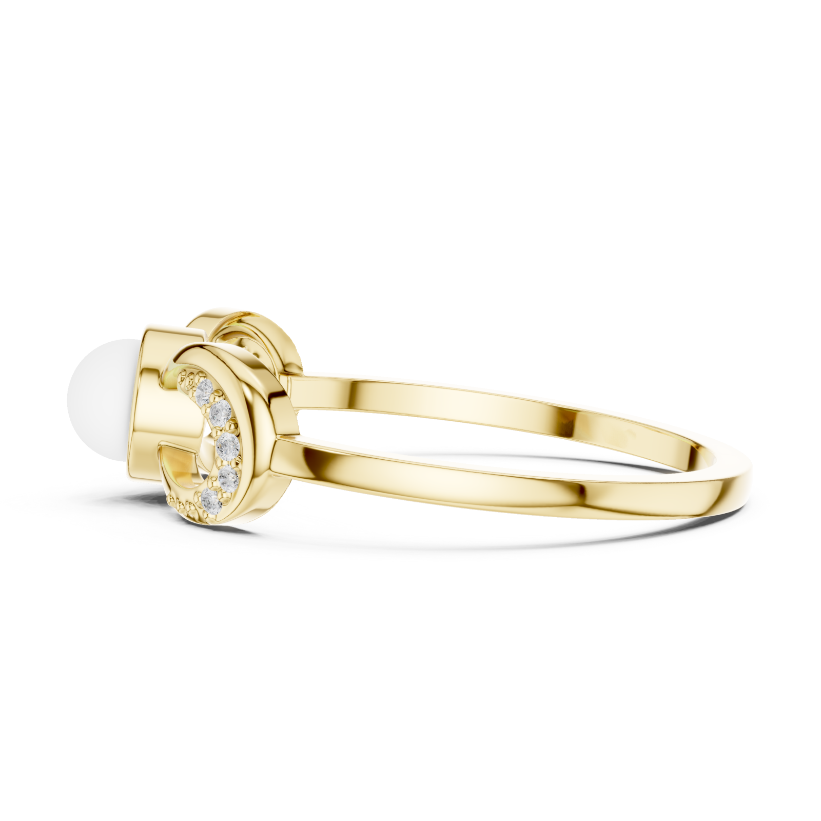  Gold Enchanted Embrace Statement Ring Side View
