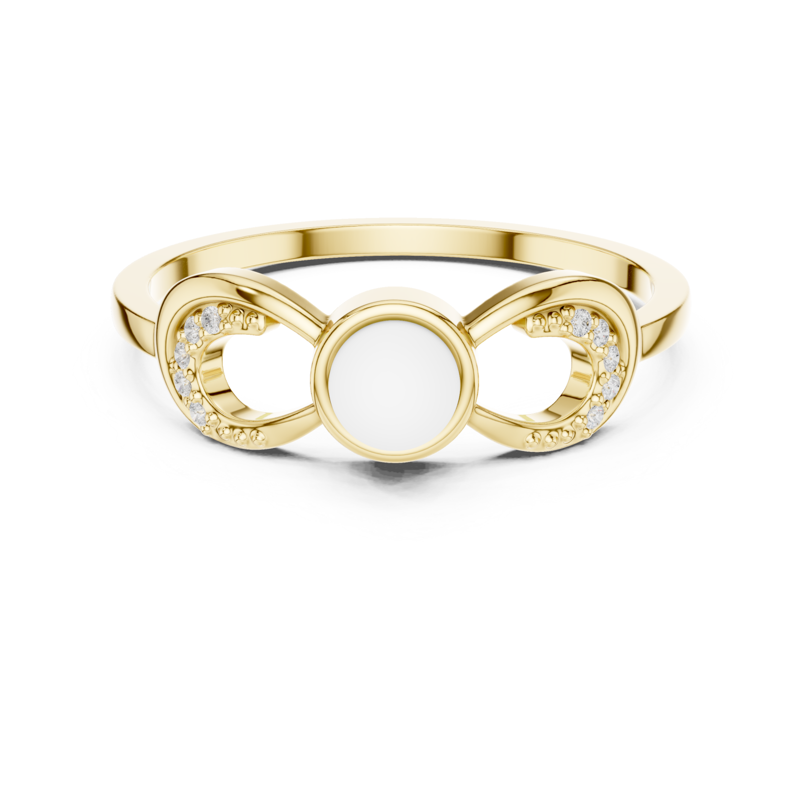  Gold Enchanted Embrace Statement Ring Front View