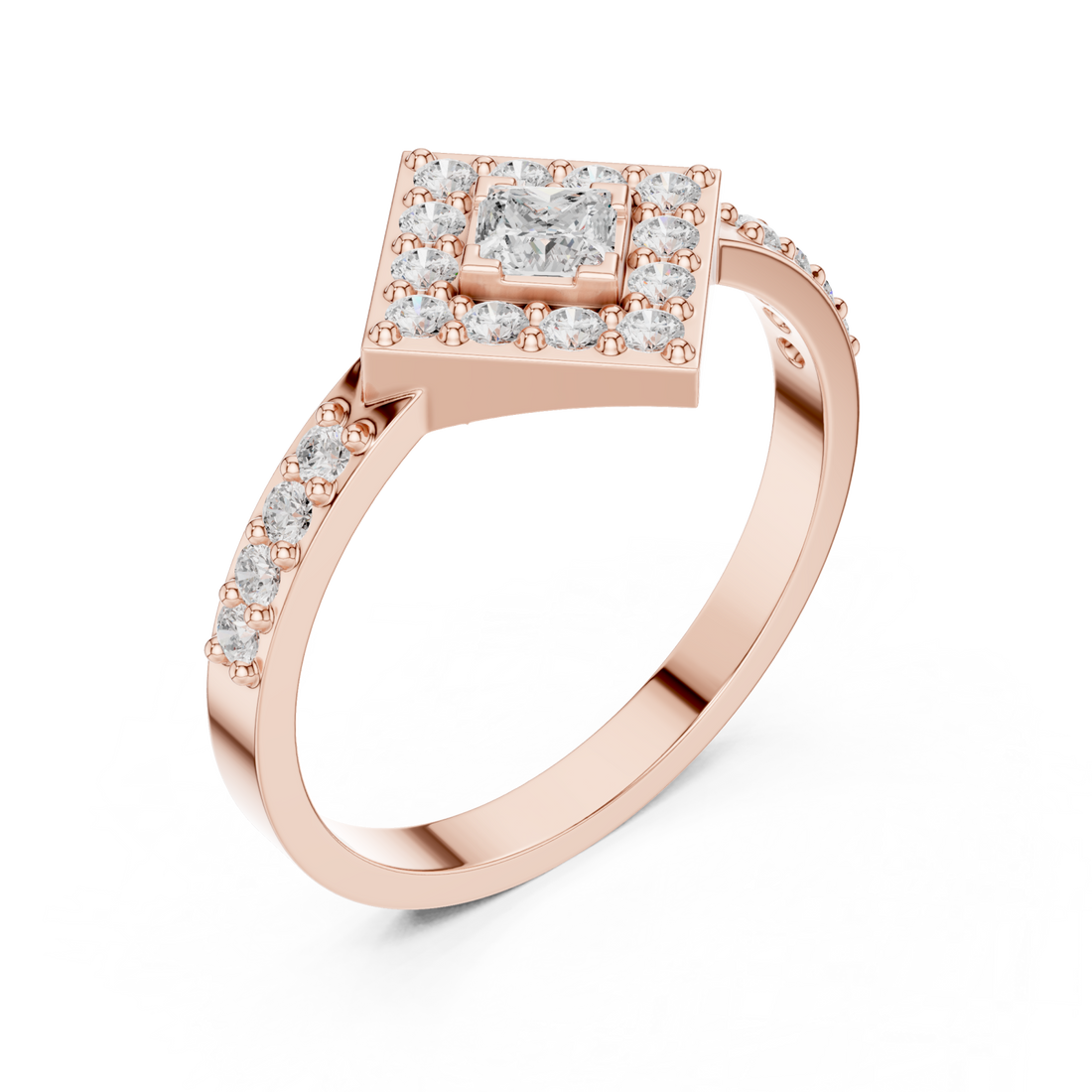  Rose Gold Enchanted Aurora Signature Ring Right View