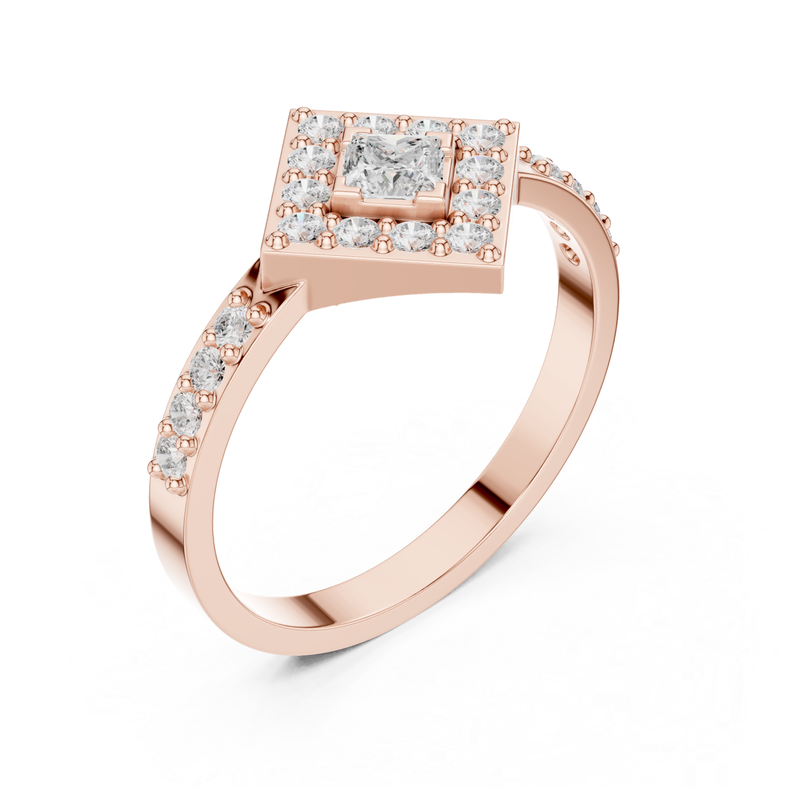  Rose Gold Enchanted Aurora Signature Ring Right View