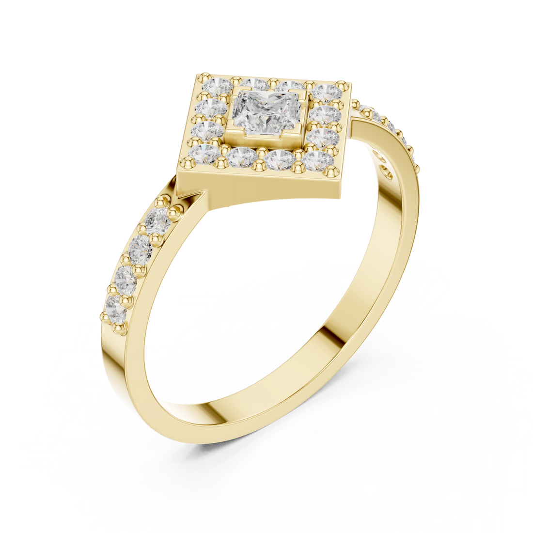 Gold Enchanted Aurora Signature Ring Right View