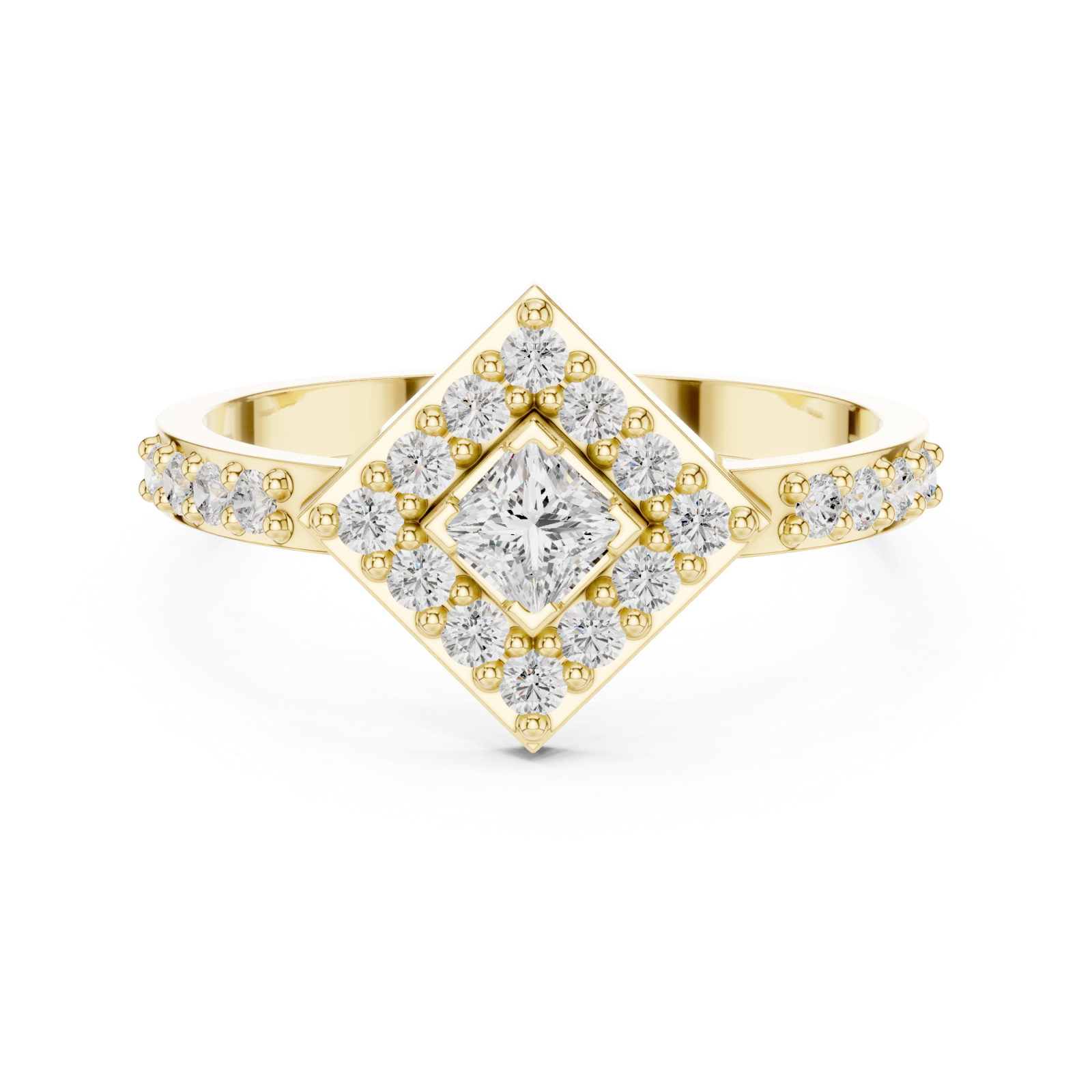  Gold Enchanted Aurora Signature Ring Front View