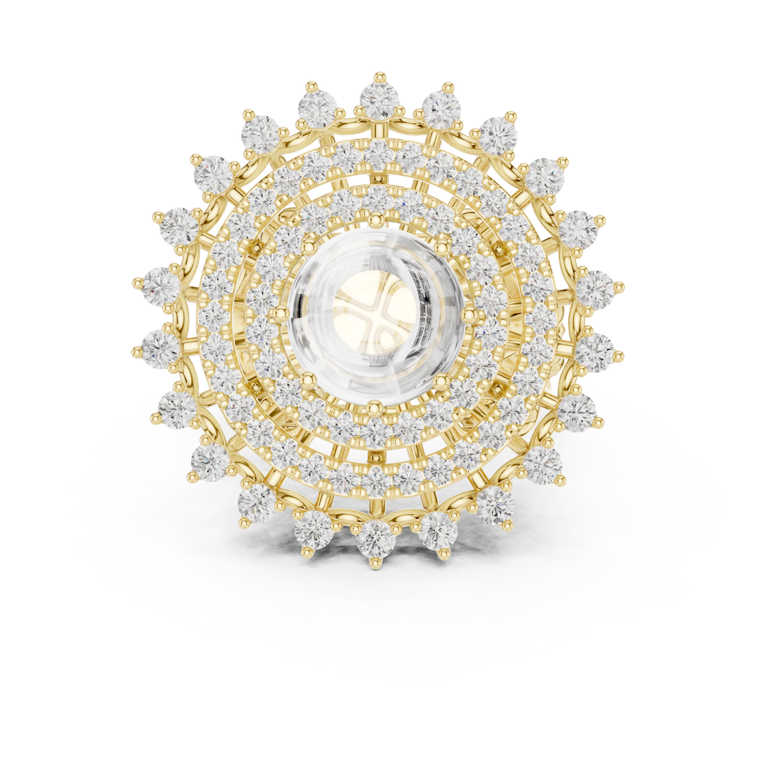 Gold Radiant Celestia Halo Ring Right View