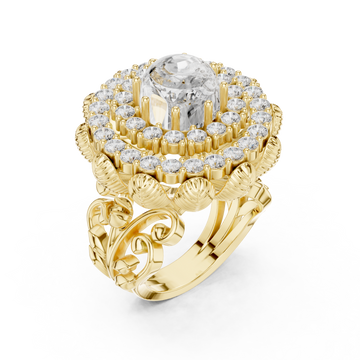 Gold Royal Bloom Embrace Ring Right View