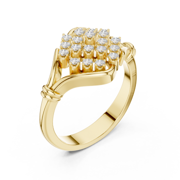 Gold Majestic Cluster Ring Right View