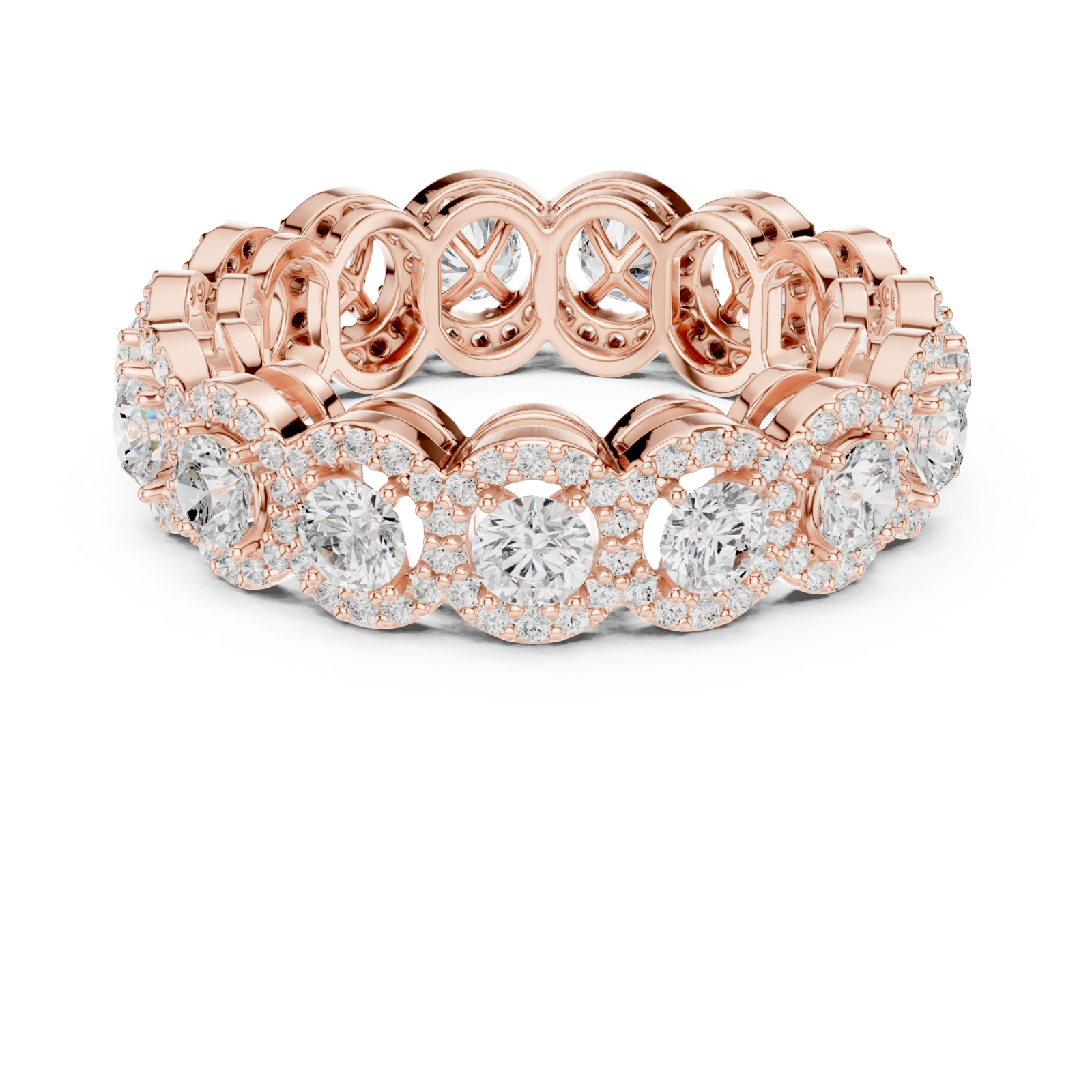  Rose Gold Celestial Dream Chain Design Band Front View