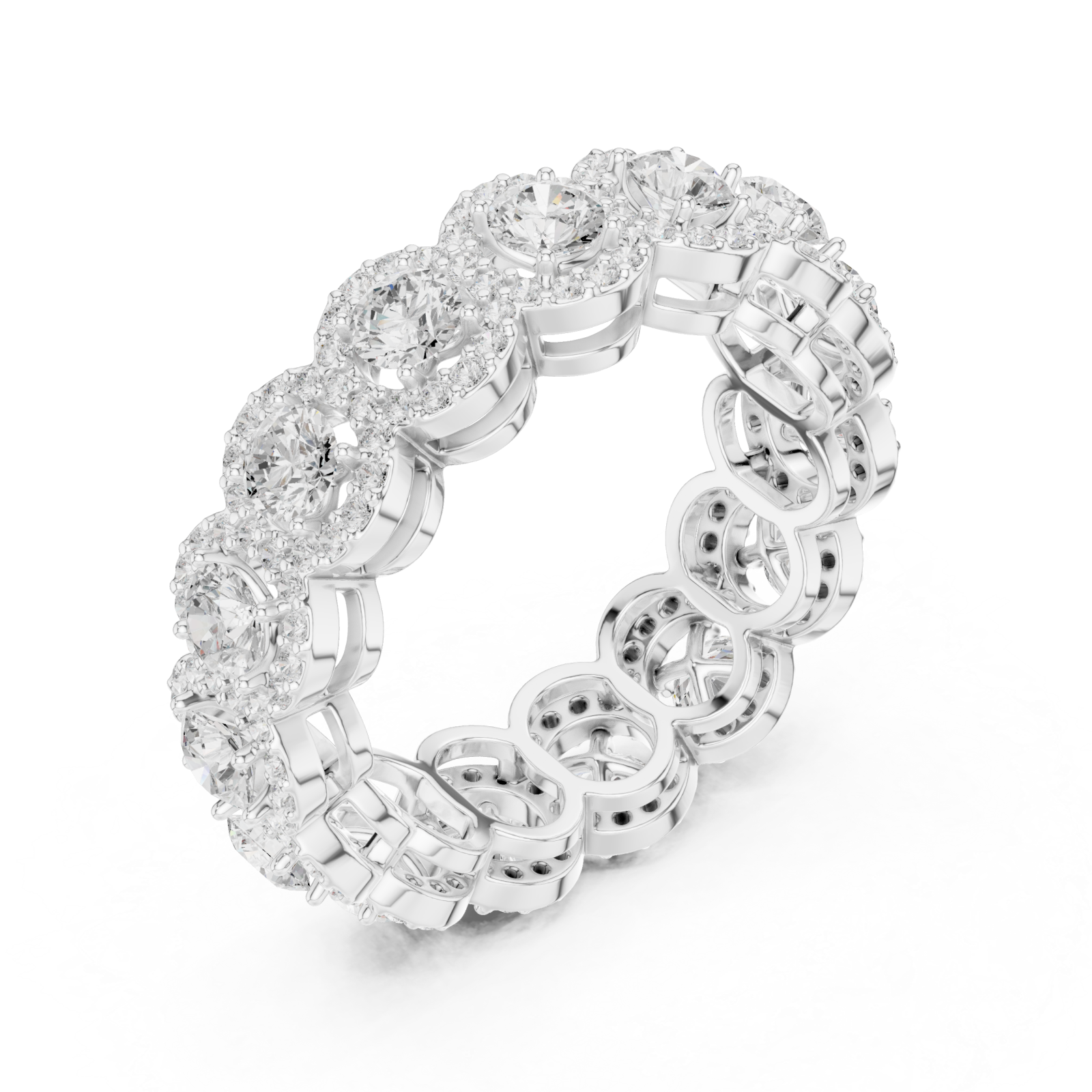  White Gold Celestial Dream Chain Design Band Right View