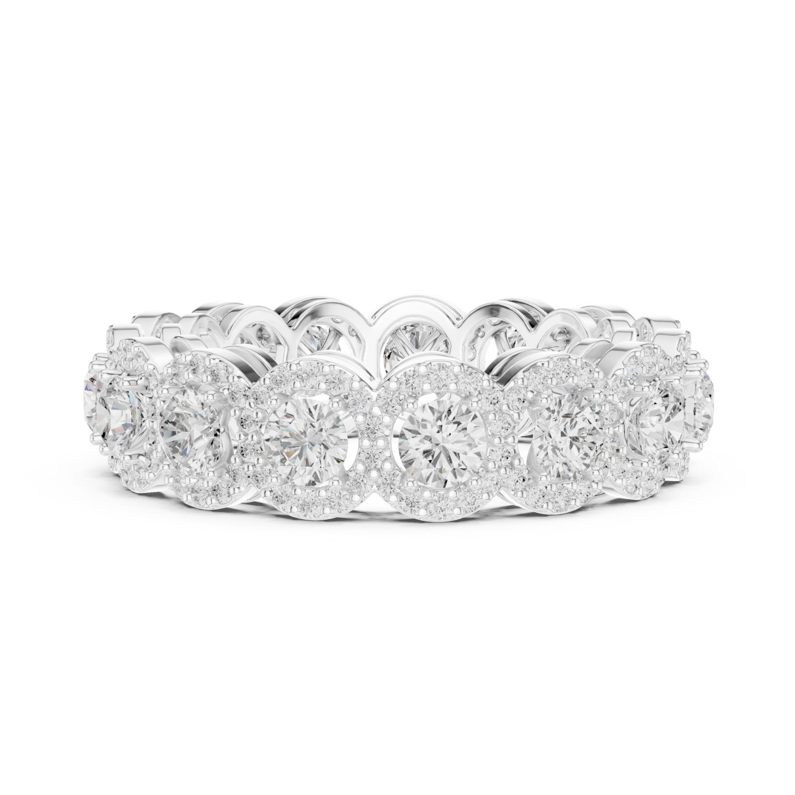  White Gold Celestial Dream Chain Design Band Side View