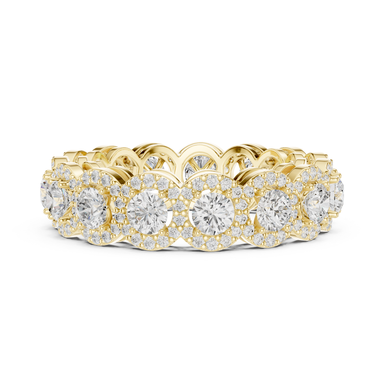  Gold Celestial Dream Chain Design Band Side View