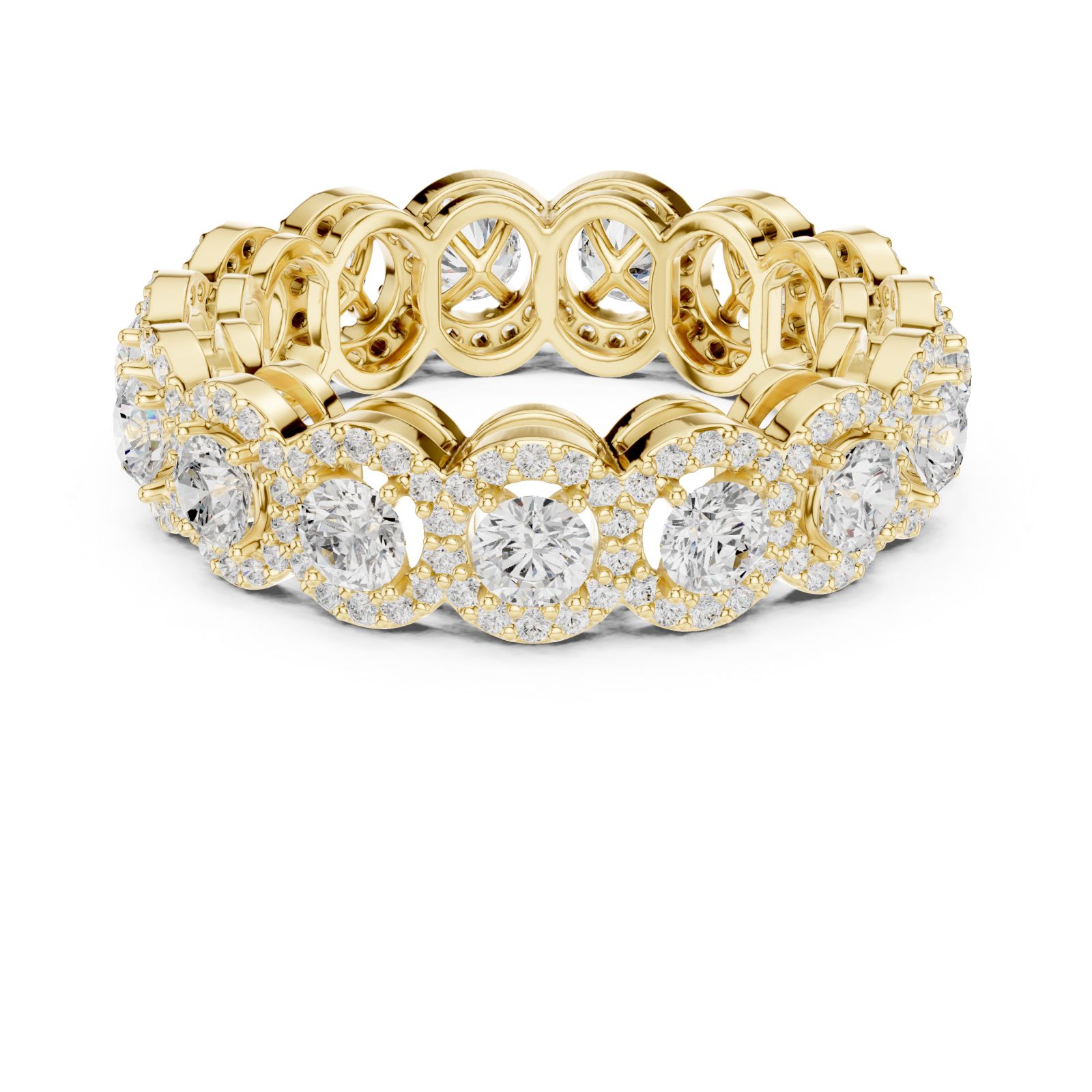 Gold Celestial Dream Chain Design Band Front View